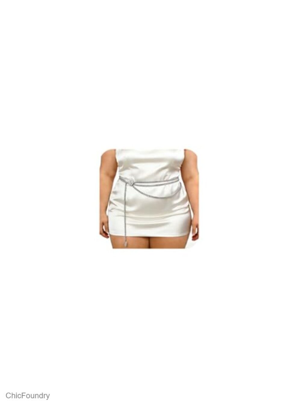 Plus Size Silver Chain Belt Waist Chain Women Body Jewelry
